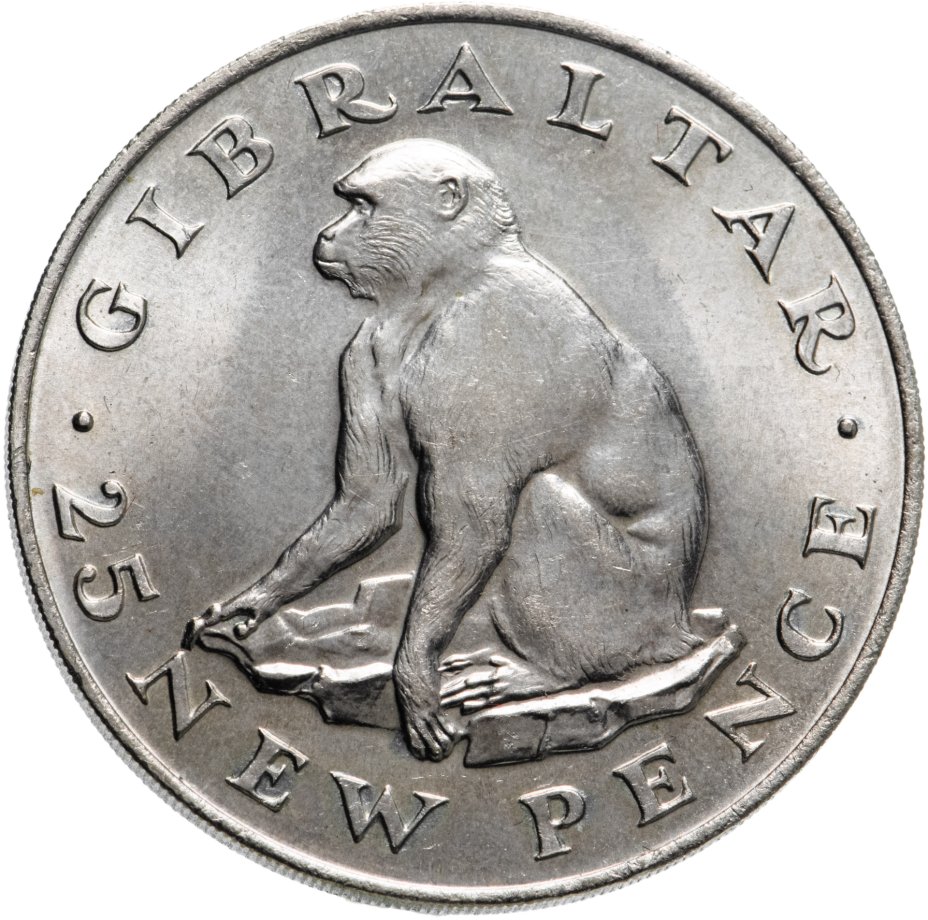 купить Гибралтар 25 новых пенсов (new pence) 1971