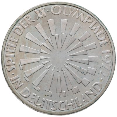 купить Германия, ФРГ 10 марок 1972 Proof "Олимпиада в Мюнхене - Эмблема "In Deutschland" знак монетного двора: "G" - Карлсруэ