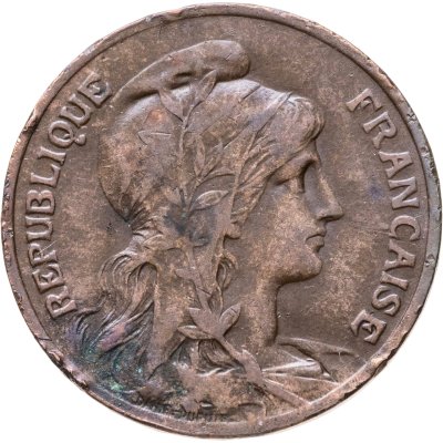 купить Франция 10 сантимов (centimes) 1906