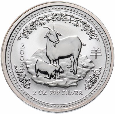 купить Австралия 2 доллара (dollars) 2003 "Китайский гороскоп - Год козы"