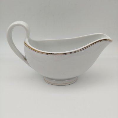 купить Соусник с декором в виде золотого канта, фарфор, золочение, Товарищество М.С. Кузнецова, Российская империя, 1891-1917 гг.