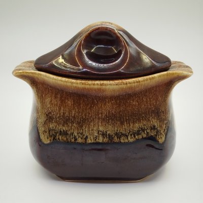 купить Сахарница с абстрактным декором, керамика, глазурь, СССР, 1970-1990 гг.