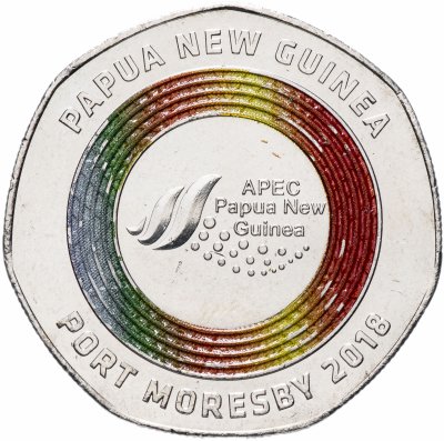 купить Папуа-Новая Гвинея 50 тойя 2018 "Председательство в Атэс" цветная
