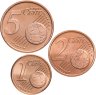 Купить Германия набор 1, 2, 5 евроцентов 2005 двор F (3 монеты)