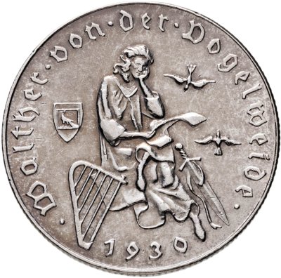 купить Австрия 2 шиллинга (shillings) 1930 700 лет со дня смерти Вальтера фон дер Фогельвейде