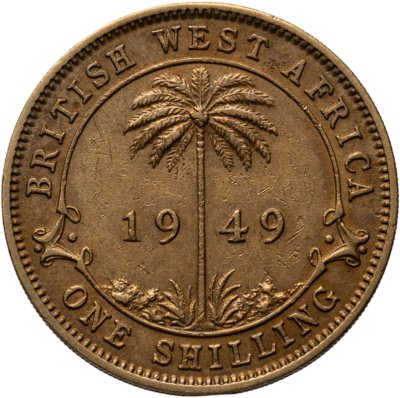 купить Британская Западная Африка 1 шиллинг (shilling) 1949