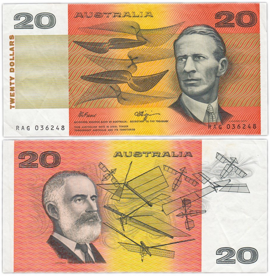 купить Австралия 20 долларов 1974-1994 (Pick 46g)