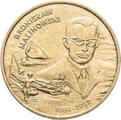 купить Польша 2 злотых (zlote) 2002 Польские путешественники - Бронислав Малиновский (1884-1942)
