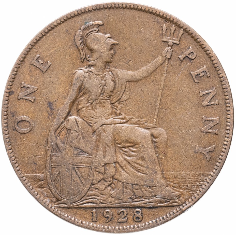 купить Великобритания 1 пенни 1928-1936 Георг V (малый портрет) ,случайная дата
