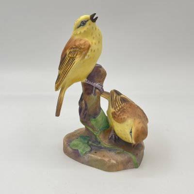 купить Миниатюрная статуэтка "Yellowhammers" ("Овсянка обыкновенная"), фарфор, бисквит, роспись, Royal Worcester, Великобритания, 1960-1980 гг.