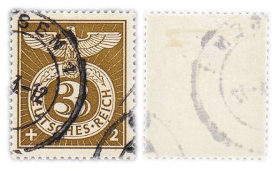 купить Германия, Третий Рейх 3+2 рейхспфеннига 1943 "Марка специальной оплаты сервисов"