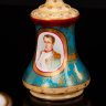 Купить Набор настольный в честь 100-летия Отечественной войны 1812 года с портретами Наполеона и Александра I, фарфор, крытье, деколь, золочение, Товарищество М.С. Кузнецова, Российская империя, 1912 г.