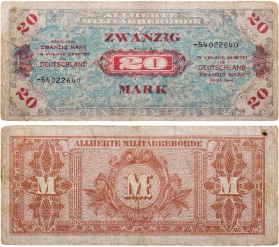 купить Германия 20 марок 1944