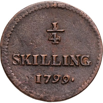 купить Швеция 1/4 скиллинга 1799