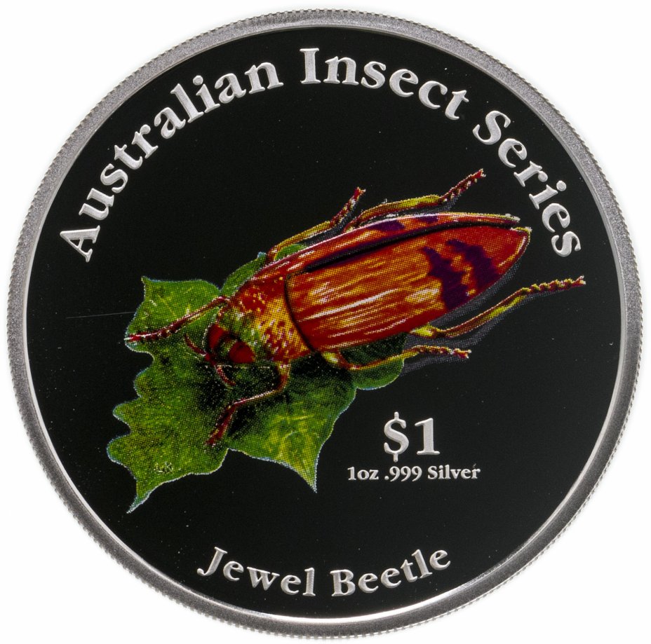 купить Острова Кука 1 доллар 2000 "Насекомые Австралии - Драгоценный жук"