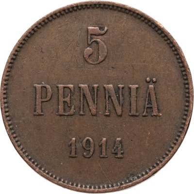 купить 5 пенни (pennia) 1914 Российская Финляндия