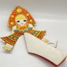 Купить Новогоднее украшение (карнавальная игрушка) "Красная девица", бумага, печать, СССР, 1970-1990 гг.