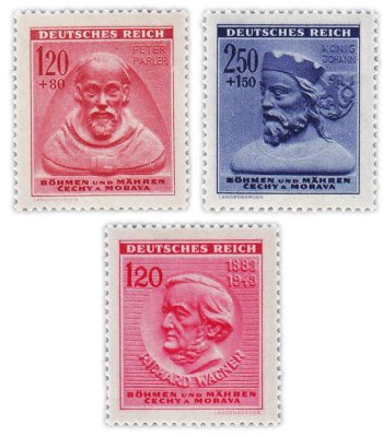 купить Богемия и Моравия, Третий Рейх набор из 3 марок 1933-1945