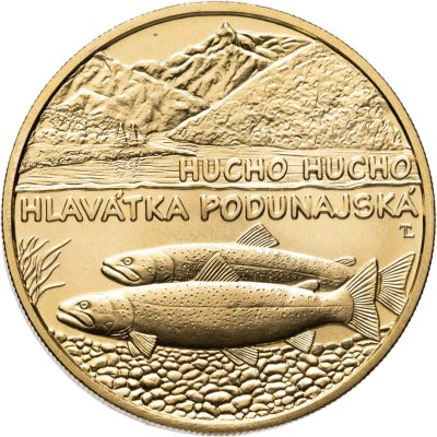 купить Словакия 5 евро 2025 Фауна и флора Словакии - Дунайский лосось