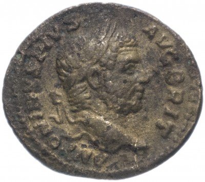 купить Римская Империя Каракалла 211–217 гг денарий (реверс: Виктория стоит на корабле, в руках - венок и пальмовая ветвь)