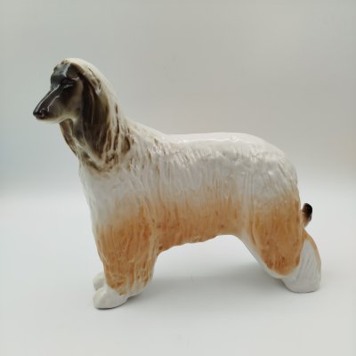 купить Статуэтка "Афганская борзая" (большая), скульптор П.П. Веселов, фарфор, аэрография, Ленинградский фарфоровый завод (ЛФЗ), СССР, 1970-1991 гг.