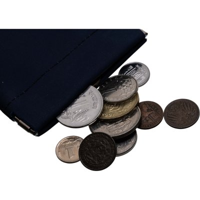 купить Набор из 25-ти монет разных стран мира "Монеты номиналом 1 единичка" в подарочном мешочке