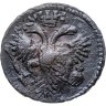 Купить денга 1731 над годом две черты, перечекан из копейки Петра I