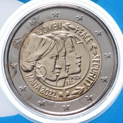 купить Мальта 2 евро (euro) 2022 "Резолюция СБ ООН о женщинах, мире и безопасности" (в буклете)
