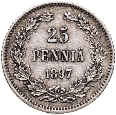 купить 25 пенни (pennia) 1897 L Российская Финляндия