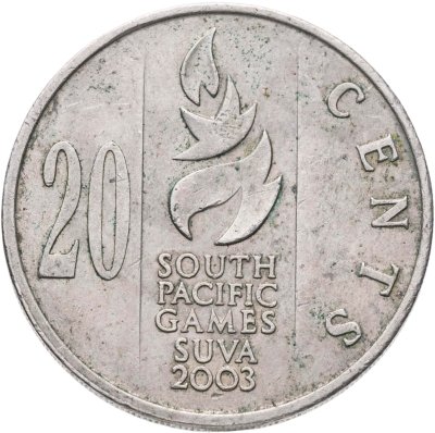 купить Фиджи 20 центов (cents) 2003 Тихоокеанские игры 2003