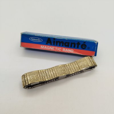 купить Браслет магнитный в родной упаковке, сталь, позолота, магнитные вставки, картон, Япония, 1990-2000 гг.