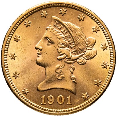 купить США 10 долларов (dollars) 1901 Liberty Head (Голова Свободы) - Орел