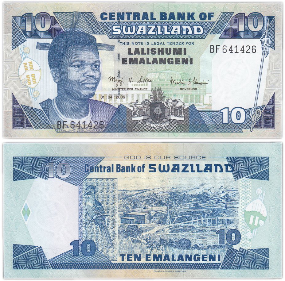купить Свазиленд 10 эмалангени 2006 год Pick 29c