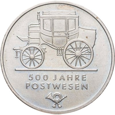 купить Германия (ГДР) 5 марок (mark) 1990 "500 лет почте"