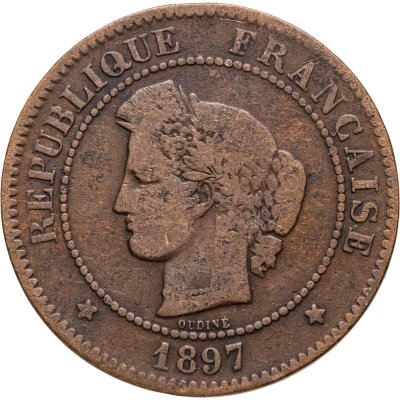 купить Франция 5 сантимов 1897