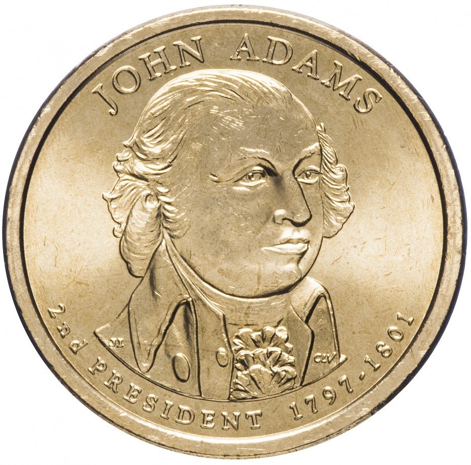 купить США 1 доллар 2007 P "2-й президент США - Джон Адамс"