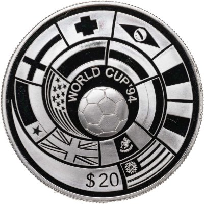 купить Тувалу 20 долларов (dollars) 1994 "Чемпионат мира по футболу 1994"