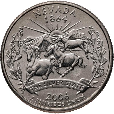 купить США 1/4 доллара (квотер, 25 центов) 2006 P "Штат Невада", знак монетного двора: "P" - Филадельфия