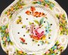 Купить Блюдо (дуршлаг) для подачи фруктов и ягод, с прорезным бортом и отверстиями на дне, фарфор, деколь, золочение, Западная Европа, 1930-1970 гг.