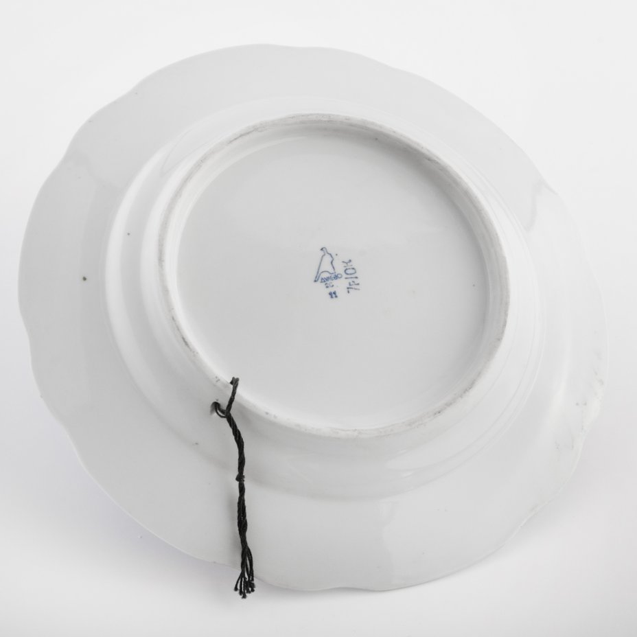 Настенная тарелка \"Олени\", фарфор, деколь, Дулевский фарфоровый завод ...