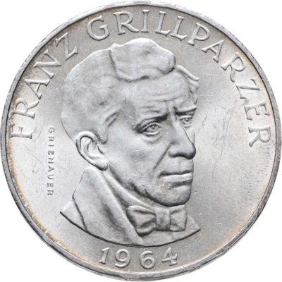 купить Австрия 25 шиллингов (shillings) 1964 Франц Грильпарцер