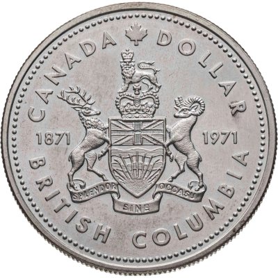 купить Канада 1 доллар (dollar) 1971 100 лет присоединению Британской Колумбии