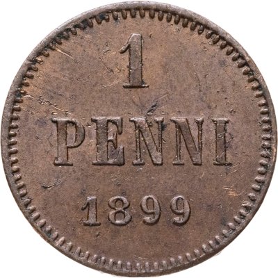купить 1 пенни 1899, монета для Финляндии