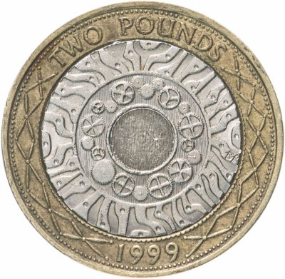 Купить Великобритания 2 фунта (pounds) 1999