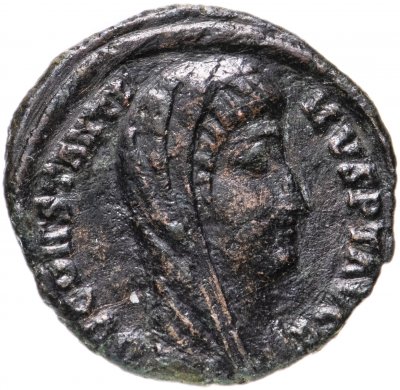 Купить Римская Империя, Семья Константина I, 330–350 годы, Нуммий (реверс: император мчится в квадриге вправо)