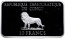 Купить Конго 10 франков 2001 «Иллюзия Жизнь в розе» в футляре с сертификатом
