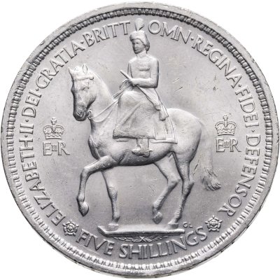 купить Великобритания 5 шиллингов 1953 "Коронация Королевы Елизаветы II" в оригинальной капсуле