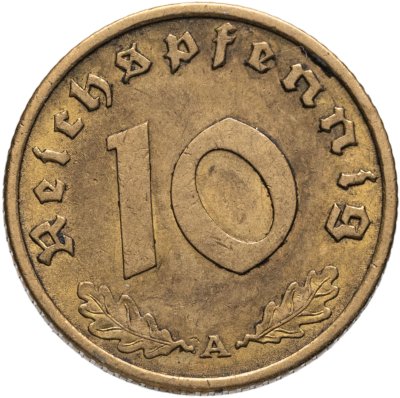 купить Германия, Третий рейх 10 рейхспфеннигов (reichspfennig) 1938