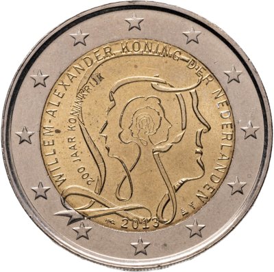 купить Нидерланды 2 евро (euro) 2013 "Коронация Короля Виллема-Александра"