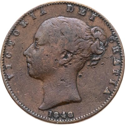 купить Великобритания 1 фартинг (farthing) 1848